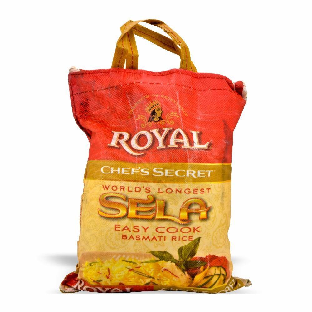 ROYAL CHEF SECRET SELA BASMATI RICE 10LB برنج دانه بلند رویال